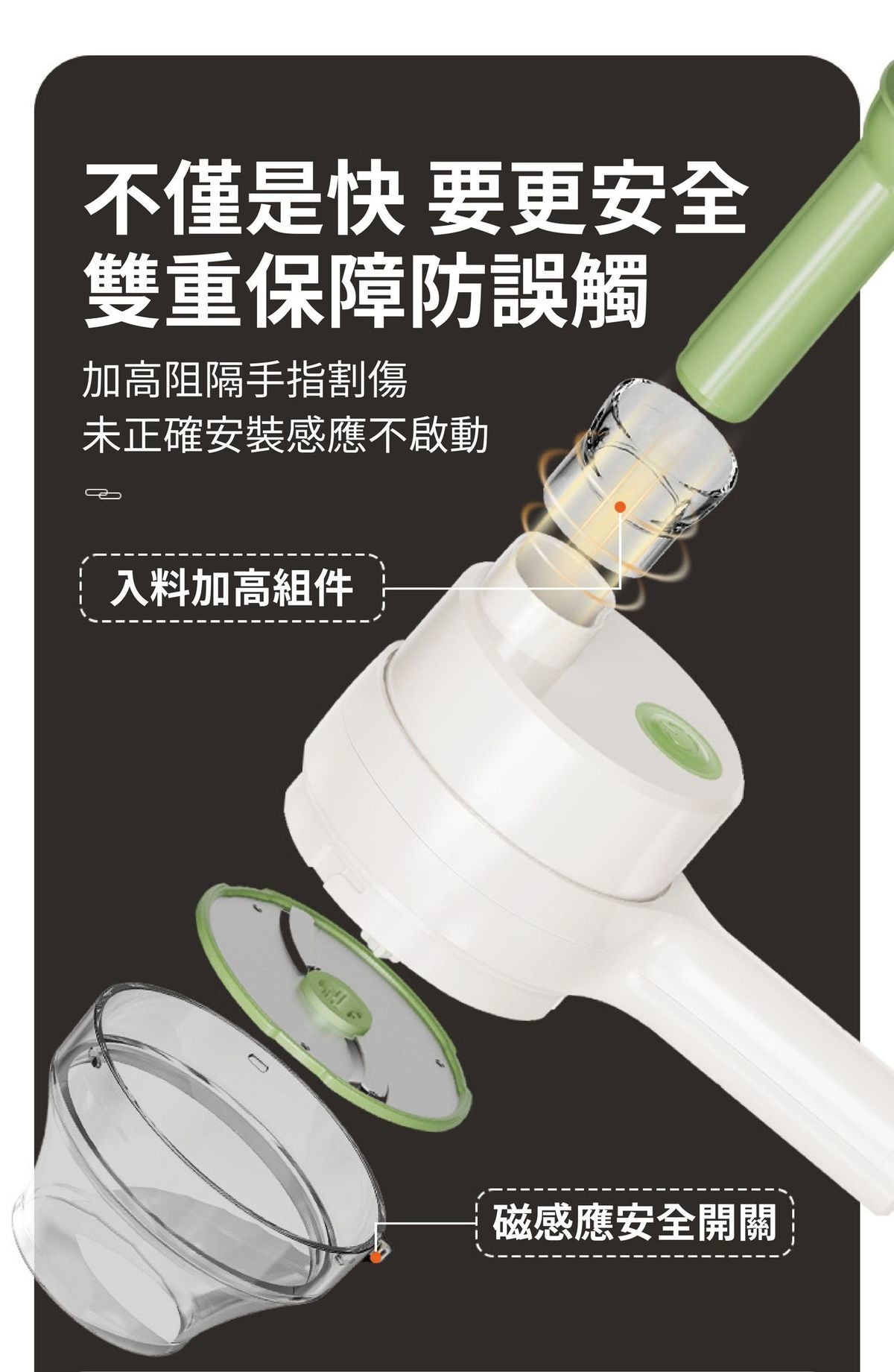 最佳廚房工具 4合1手持電動切菜機套裝 自動切菜技術 切菜毫不費力