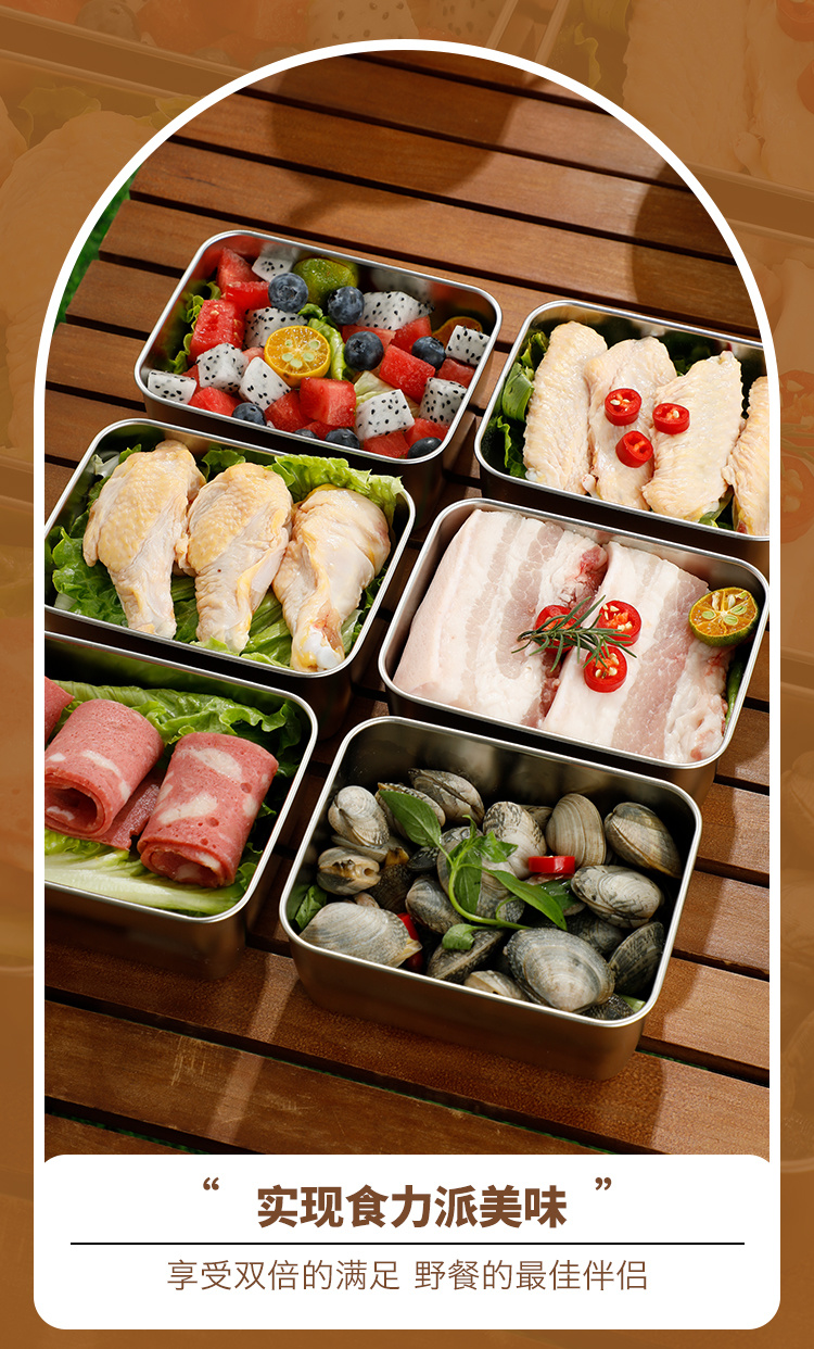 不鏽鋼小方盒升級啦，蓋子密封防漏設計， 一盒一菜不串味，冰箱｜烤箱｜蒸鍋都能用